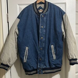 Austin Clothing Co. Blue and Gray Bomber Jacket